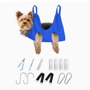 Dog Hammock for Grooming Include Nail Clippers/Trimmer, Nail File, Pet Comb, Dog